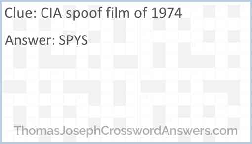 CIA spoof film of 1974 Answer