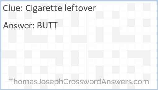 Cigarette leftover Answer