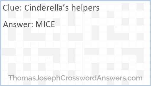 Cinderella’s helpers Answer