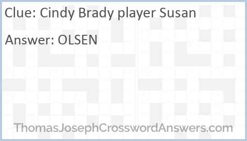 Cindy Brady player Susan Answer