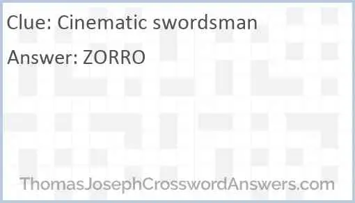 Cinematic swordsman Answer