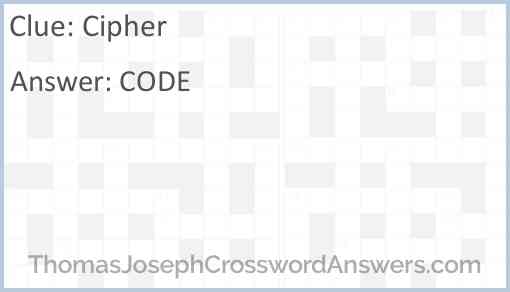 Cipher Answer