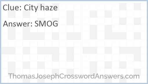 City haze Answer