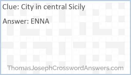 City in central Sicily Answer