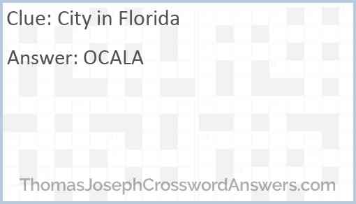 City in Florida Answer