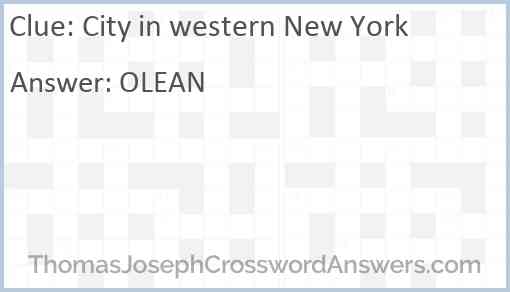 City in western New York Answer