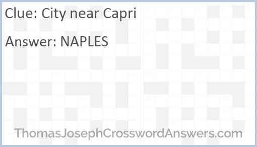 City near Capri Answer