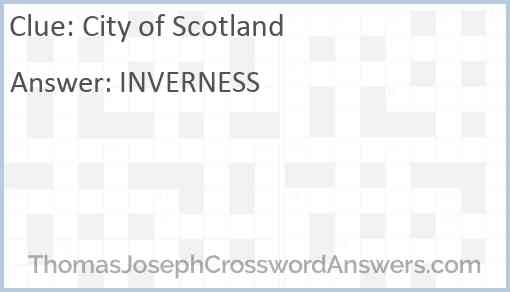 City of Scotland Answer