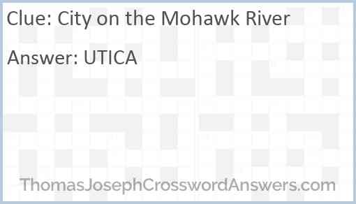 City on the Mohawk River Answer