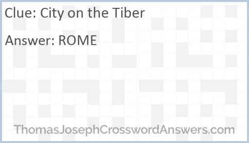 City on the Tiber Answer