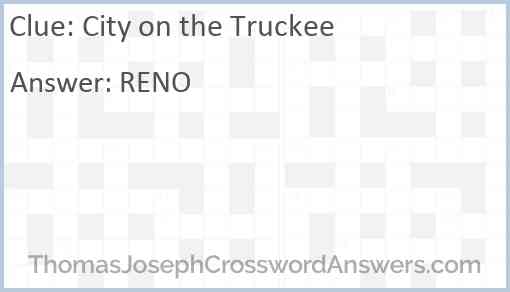 City on the Truckee Answer