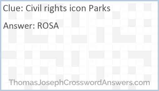 Civil rights icon Parks Answer