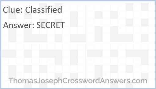 Classified Answer