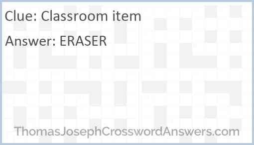 Classroom item Answer