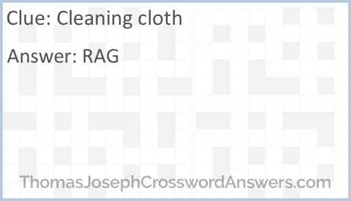 Cleaning cloth Answer