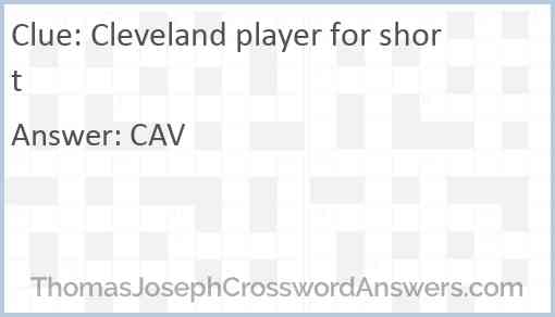 Cleveland player for short Answer