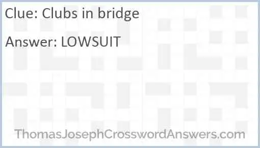 Clubs in bridge Answer