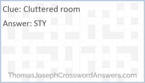 Cluttered room Answer