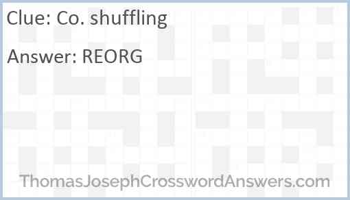 Co. shuffling Answer