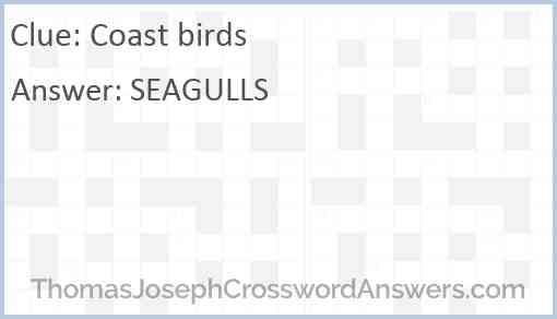 Coast birds Answer