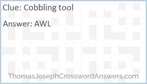 Cobbling tool Answer