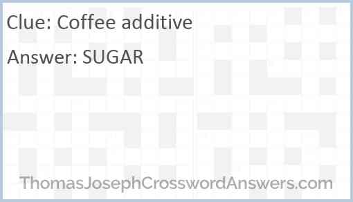 Coffee additive Answer
