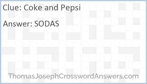 Coke and Pepsi Answer