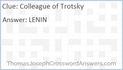 Colleague of Trotsky Answer