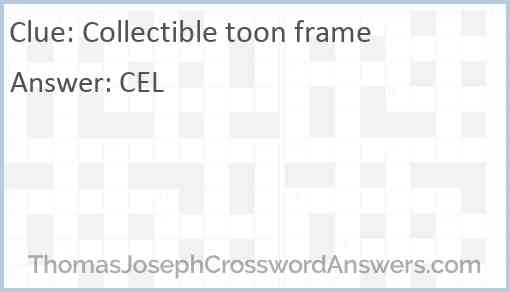Collectible toon frame Answer