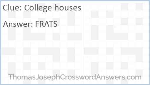 College houses Answer