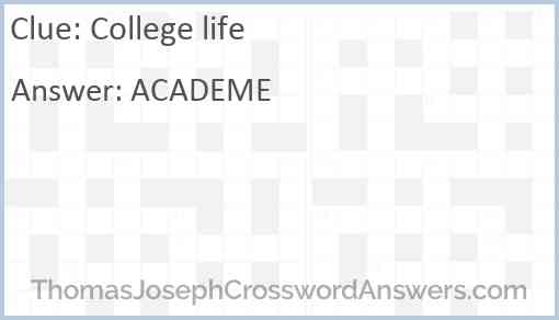 College life Answer