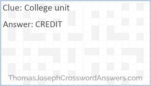 College unit Answer