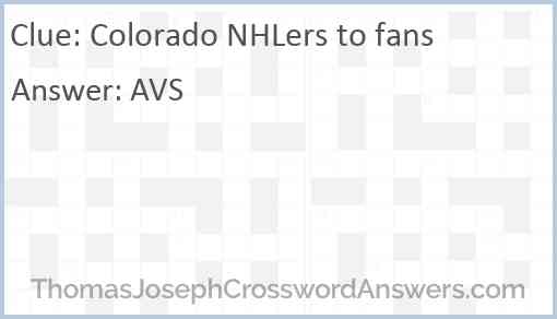 Colorado NHLers to fans Answer
