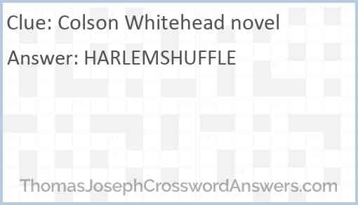 Colson Whitehead novel Answer