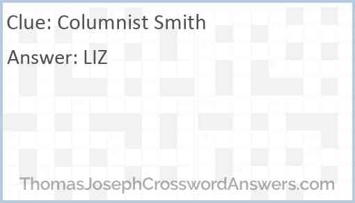 Columnist Smith Answer
