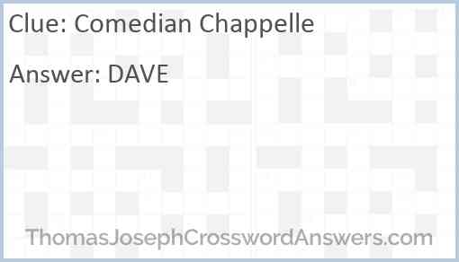 Comedian Chappelle Answer