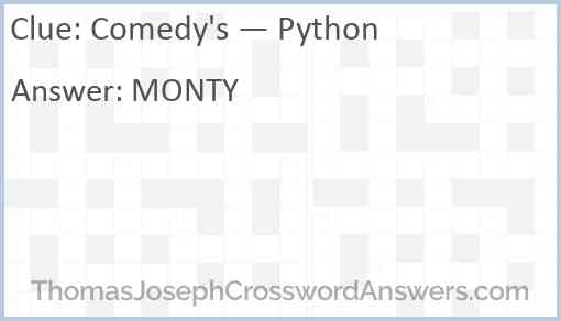 Comedy's — Python Answer