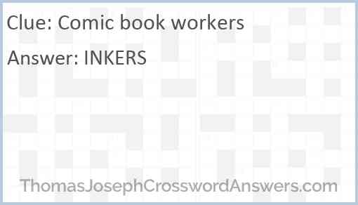 Comic book workers Answer