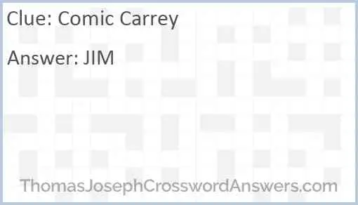 Comic Carrey Answer