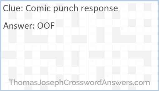 Comic punch response Answer