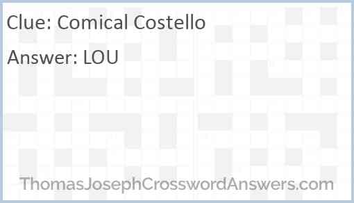 Comical Costello Answer
