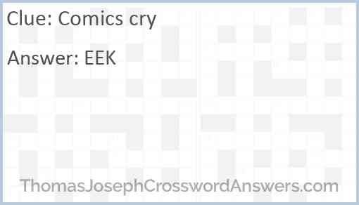 Comics cry Answer