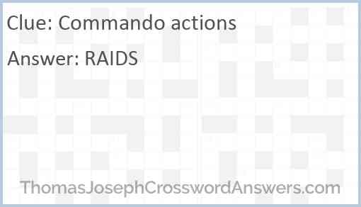 Commando actions Answer