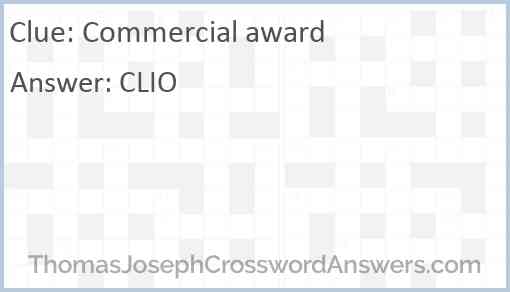 Commercial award Answer