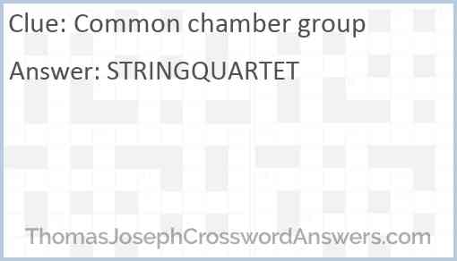 Common chamber group Answer