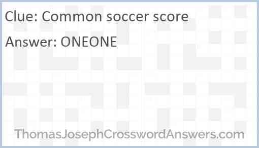 Common soccer score Answer