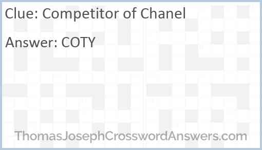 Competitor of Chanel Answer
