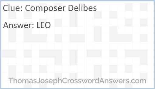 Composer Delibes Answer