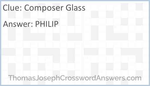 Composer Glass Answer