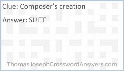 Composer’s creation Answer